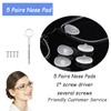 5 Pairs Silicone Screw-in Nose Pads, Soft Anti-Slip Eyeglass Nose