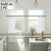 Cortinas blancas de cocina pequeñas de 32 pulgadas de largo,