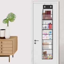 6-Shelf Over The Door Storage Organizer,Door Organizer Hanging，Over The Door Pantry Organizer，Back Of Door Storage Organizer，25lb Ultra Sturdy & Large Capacity Door Organizer for Closet,Bedroom