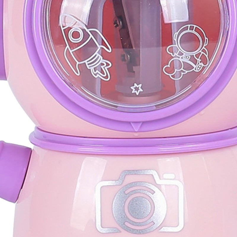 Spaceman Pencil Sharpener Cartoon Cute Safe Flexible Electric Pencil Sharpener