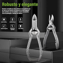 Triko Cortauñas, Cortauñas para Gruesas y Encarnadas, Cortador de Uñas, Diseño Preciso y Compacto, Herramienta de Pedicura Profesional de Acero Inoxidable.
