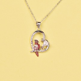 Red Cardinal Pendant Necklace 925 Sterling Silver I am Always With You Memorial Jewelry for Women Gifts