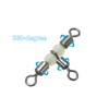 PATIKIL 3 Way Swivel 1.1x0.6 Inch, 30 Pack Cross Line