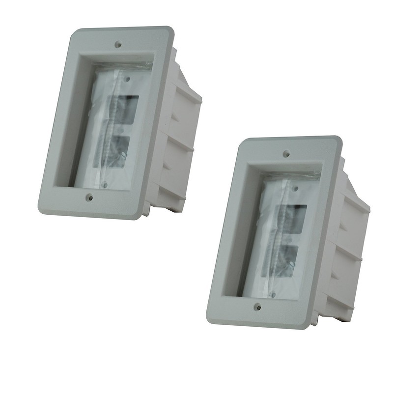 iMBAPrice IMBA-DVFR1W-2 Recessed Electrical Outlet Mounting Box with Paintable White