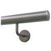 Stainless Steel Handrail, 42.4 mm Diameter, With Angled Bracket &