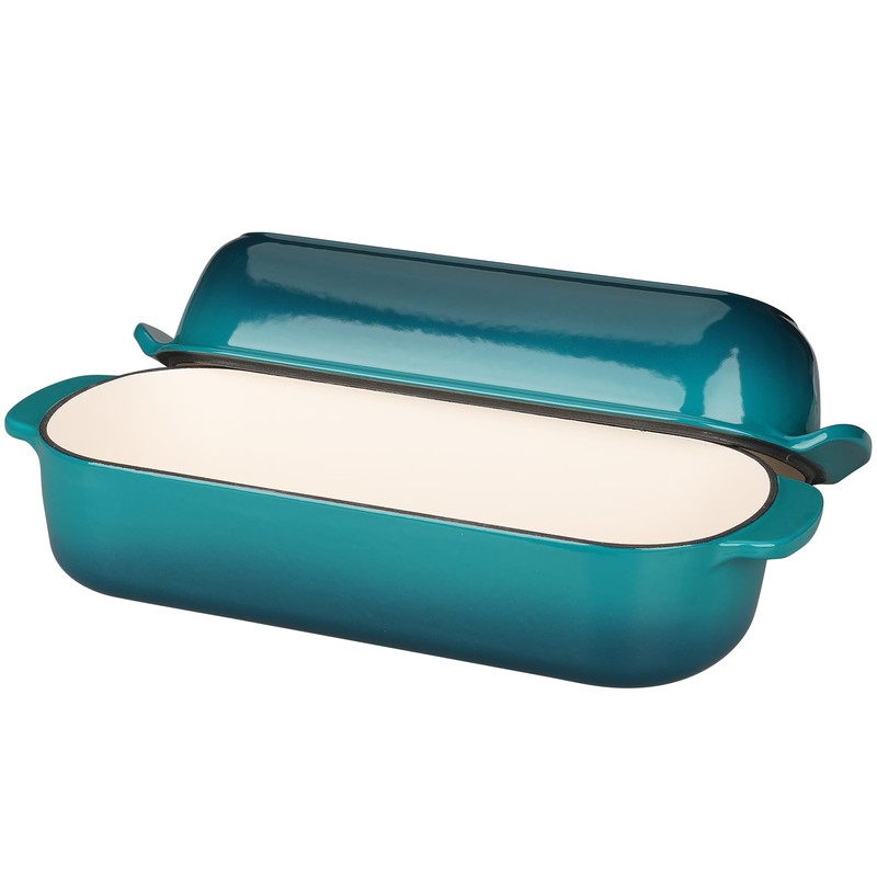 EDGING CASTING Enameled Cast Iron Loaf Pan with Lid, Dutch