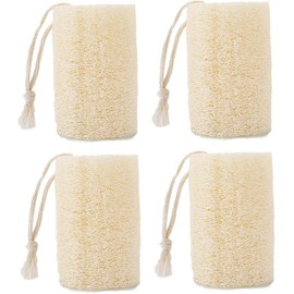 Esponja de lufa orgánica 4pcs exfoliante natural esponja de lufa exfoliante corporal para baño orgánica