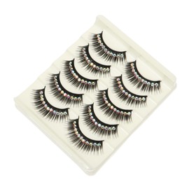 WOONEKY Exaggeration Lashes 5 Pairs False Eyelashes Makeup Costume Stage Lashes