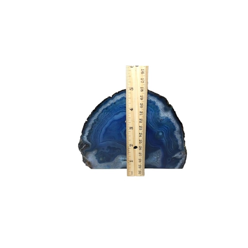 (1.4-1.8kg, Blue) - Decorative Bookends Agate Book Holder for Office
