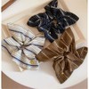 3 Pcs Square Hair Scrunchies Boho Striped Square Elastic Hair