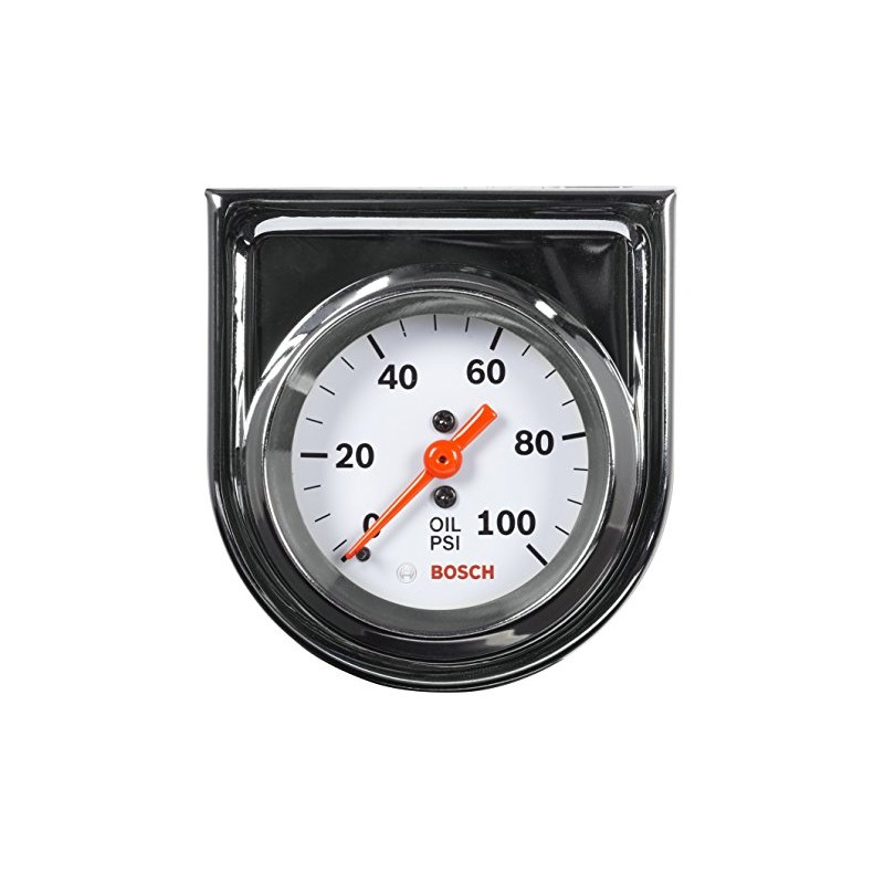 Bosch SP0F000044 Style Line 2" Mechanical Oil Pressure Gauge (White