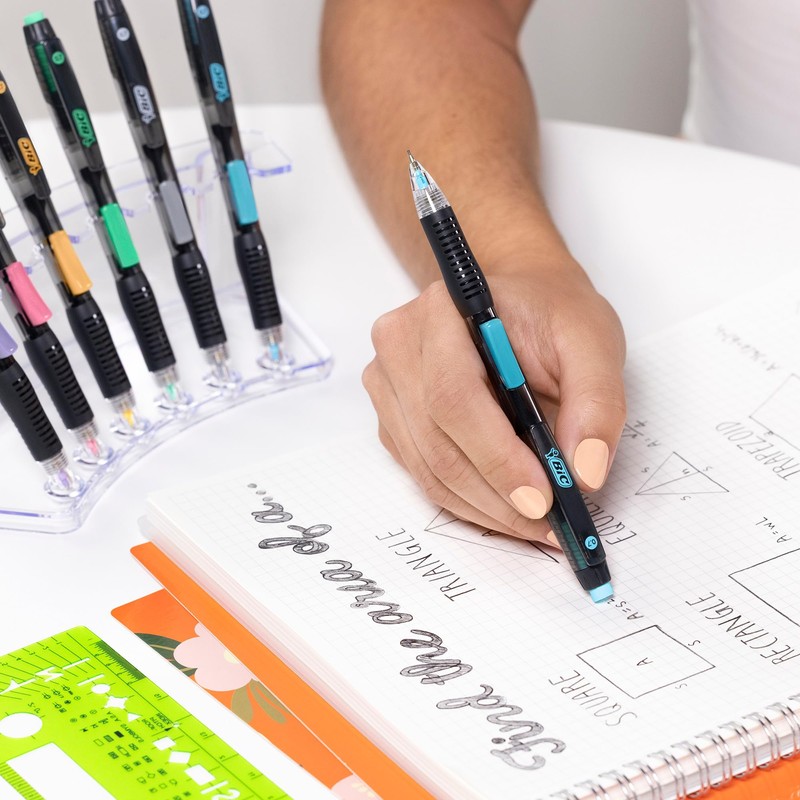 BIC Break-Resistant Mechanical Pencils with Erasers, HB Medium Point (0.7mm),