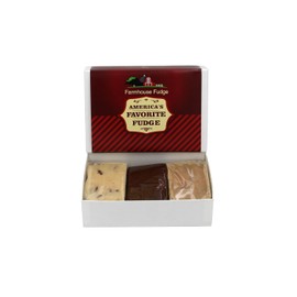 Farmhouse Fudge 3 Piece Sampler Box – Assorted Fudge Candy Gift including Chocolate Lovers, Peanut Butter Lovers, Nut Lovers, Candy Lovers - Assorted Sampler for Birthdays, Holidays, Thank You Gifts and More