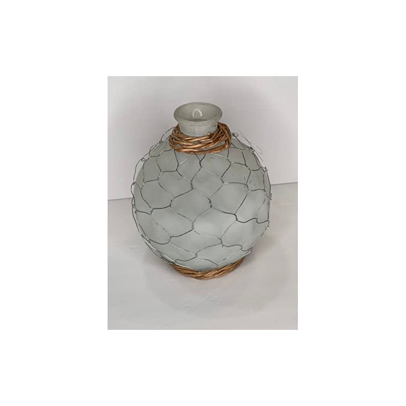 Frosted Chicken Wire Vase