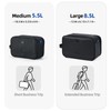 ZEEMO Travel Toiletry Bag for Men, Medium Water-Resistant Double-Sided Full-Open