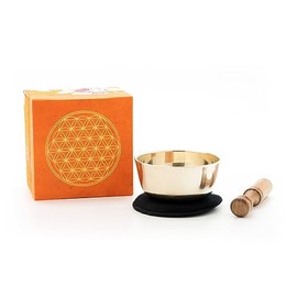 Klangschalen-Set mit Gravur Blume des Lebens Größe M: Handgefertigt in Nepal und natürlich fair gehandelt. (Blume des Lebens Set in Box)