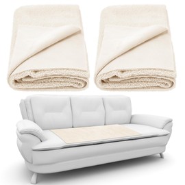 Drydiet 2 Pcs Medical Sheepskin Pad 30" x 60" Sheepette Bed Sore Pads Medical Supply Synthetic Lambskin Bed and Furniture Protectors to Prevent Sores and Skin Irritation for Home and Mobility Use
