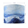 Decorative Medium Lamp Shade Polyester Fibre Printed Abstract Sea Waves
