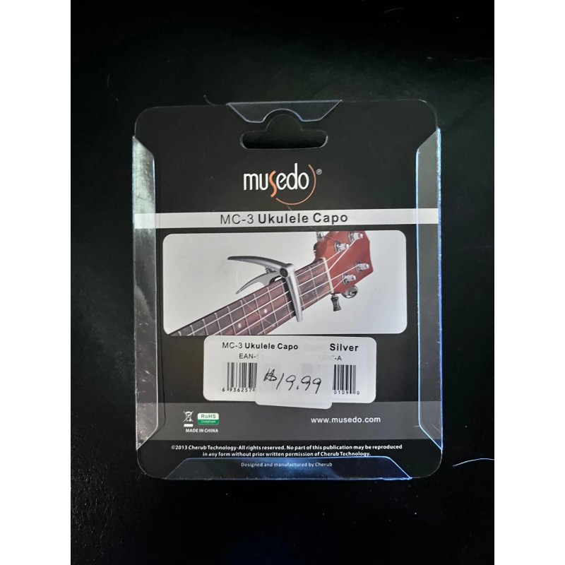 Musedo MC-3 Chrome Ukulele Spring Operated Capo