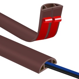 Floor Cord Covers for Wires 6FT Cable Hider Wire Cover Self Adhesive Cord Hider Floor for Offices, Homes, Workshops, Warehouses Cable Cavity 0.39" W x 0.27" H