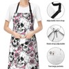 Fenmshairy Sugar Skull and Cherry Blossoms Waterproof Bib Apron with