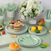 Pack of 16 Sage Green Paper Plates, 18 cm Round