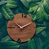 huamet PUHR CH10-B-00 Wall Clock Wood Walnut Wood Round Unique