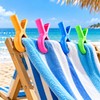 Beach Towel Clips for Beach Chairs – Strong Plastic Towel