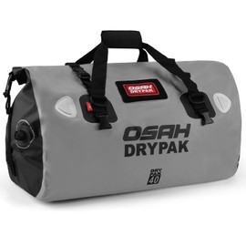 Waterproof Duffel Bag - Motorcycle Dry Bag Tail Bag with Large Storage Space, Waterproof Luggage Duffle Bags with Outer Mesh Zipper Pocket for Camping, Kayaking, Fishing & Traveling