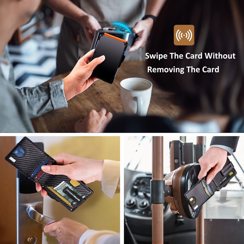 umoven Wallet for Men - with Money Clip Slim Leather