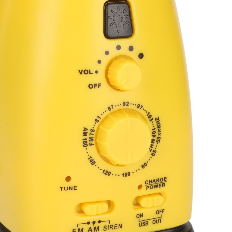 RD249 Hand Cranked Radio Rechargeable Handheld Multifunctional Power Solar Emergency