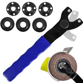 1-Pack Adjustable Angle Grinder Wrench with 3 Pairs Grinder Flange Nut Universal Adjustable Angle Grinder Wrench Angle Grinder Nut and Pin Spanner Compatible with Dewalt Grinder or other Grinders