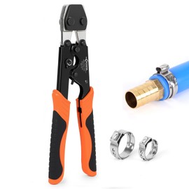 KF CPTEC PEX Clamp Tool for 1/2 inch and 3/4 inch PEX clamp rings - Pipe clamp crimping tools for 3/8 to 1 inch PEX cinch clamps, PEX clamp pliers