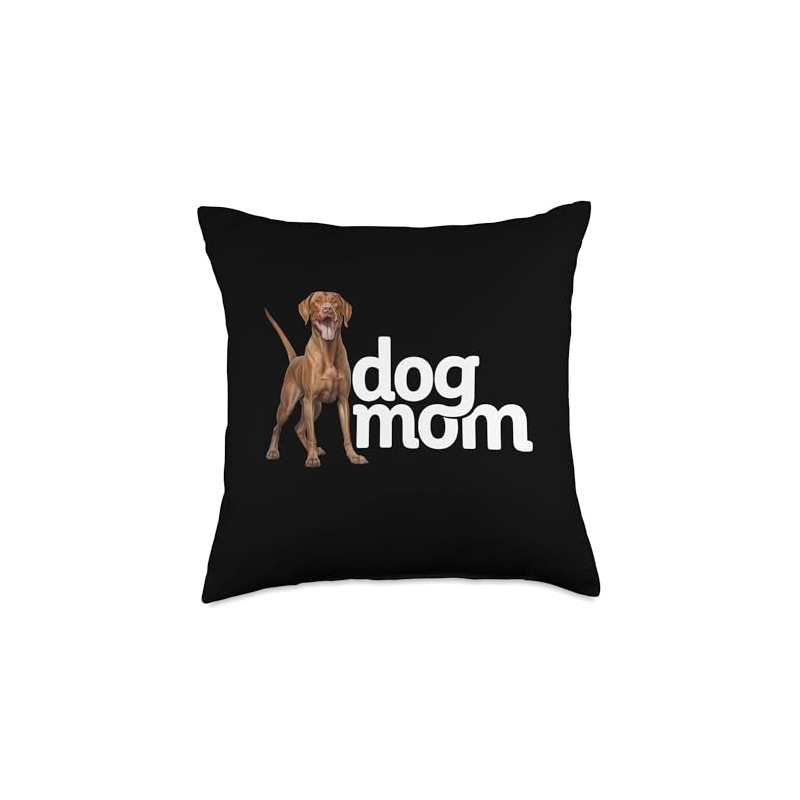 Dog Mom Vizsla Throw Pillow