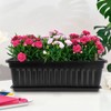 SINJEUN 6 Pack 17 Inch Rectangle Flower Window Box, Plastic