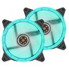 CERRXIAN 2PCS LED Silent Case Fan 120mm Computer Fan 1200RPM