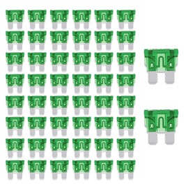 BOJACK 50 Pcs 30A Standard Automotive Fuses (ATO/APR/ATS) 30 AMP Car Fuses 32V (12/24V) Blade Fuse for Car Truck
