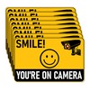 8 PCS Smile You're On Camera Sign Sticker,You are Monitered