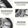 25cm Circular Cast Iron Clock with Distressed Finish and Roman