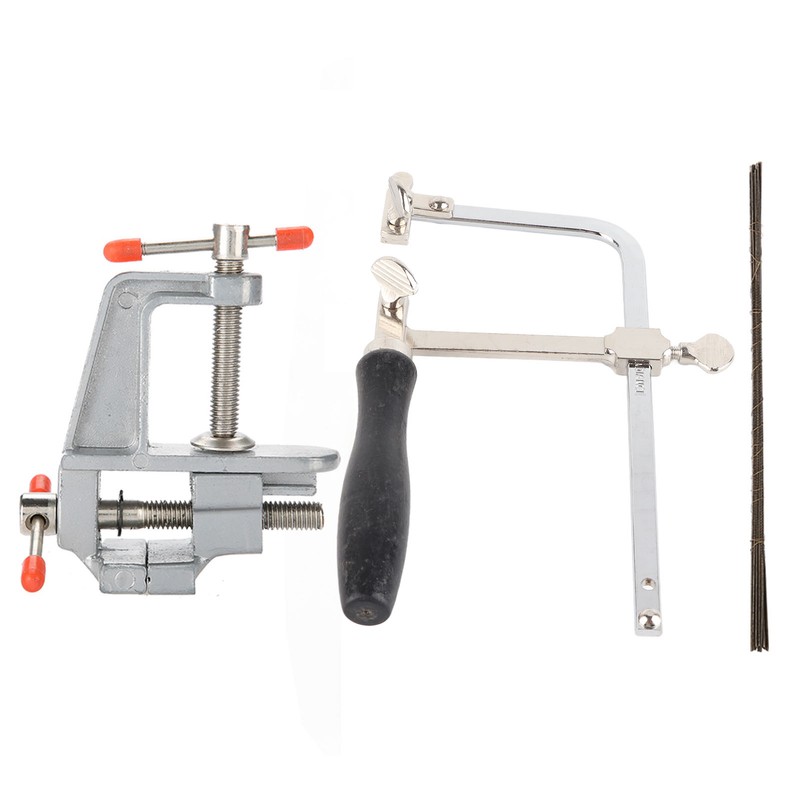 Jewelers Sawbow Saw Frame 12 Blades &amp; Mini Bench Vise