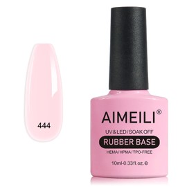 AIMEILI Rubber Base Pink Gel Nail Polish Nude Colors for Nails in UV LED Soak Off Gel Nail Gel Polish - (444) 10ml