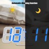3D Digital LED Wall Clock Alarm Number Time Display USB