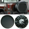 16" Spare Wheel Tire Cover Black Soft Leather Wheel Cover