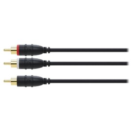 Audio-Technica AT-BC65/3.0 Car Audio Cable, Pin Plug x 1 to Pin Plug x 2, For Subwoofers, RCA OFC, Heat Resistant, Gold Plated Plug, 10.9 ft (3.0 m)