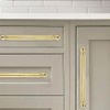 khtumeware 10-Pack Polished Brass Heavy-Duty Solid Cabinet Pulls, 5 Inch