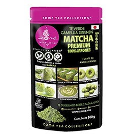 Zoma Tea Collection - MATCHA PREMIUM 100g - 100 JAPONÉS - Té Verde Kosher - Doble de propiedades y beneficios que cualquier otro té  Healthy...       