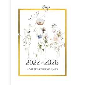 5 Year Monthly Planner | 2022-2026: A Five Year 60 Month Calendar to Organize and Schedule Agenda | Includes Additional Space for Notes Under Every ... Memory Book | Watercolor Wildflowers Design