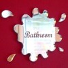 Servewell Engraved Puddle Bathroom Door Sign Mrror - 20 x 19 cm