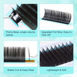 4 Trays Lash Extension Volume Eyelashes Extensions 0.15 CC 12/13/14/15mm Lash Tray Individual lash Extensions Classic Lash Extensions Soft Matte Black Single Lashes for Professional Salon Use