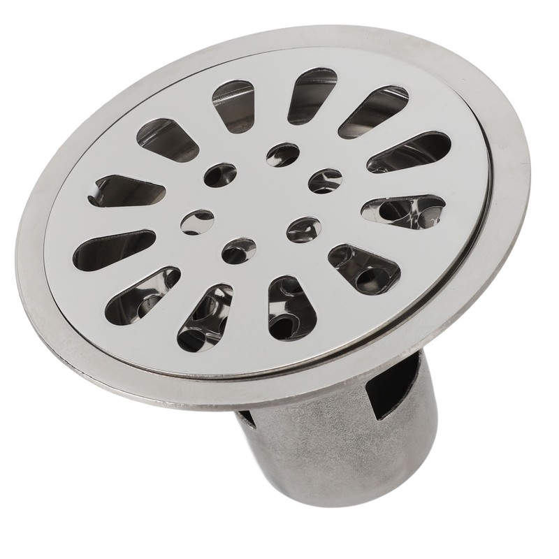 Floor Drain 3.5 Inch Stainless Steel Odor Resistant Deep Water